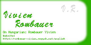 vivien rombauer business card